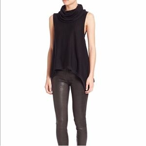Alice + Olivia Sharry Wool Cashmere Sleeveless Cowl Neck Turtleneck Sweater XS
